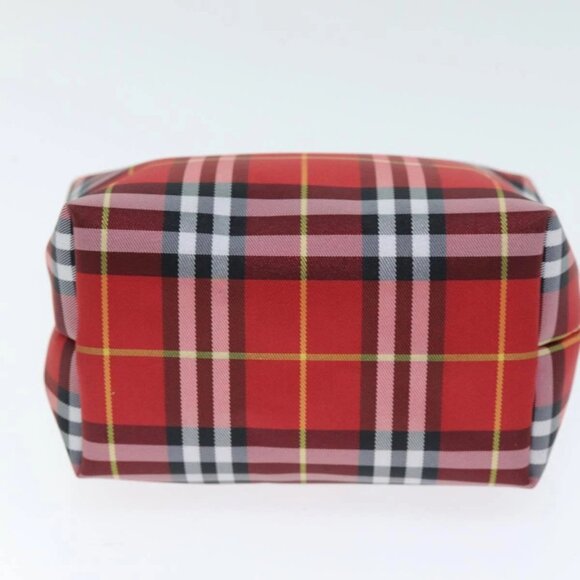 BURBERRY Nova Check Hand Pouch Nylon Red Auth yk12413 - Picture 7 of 16
